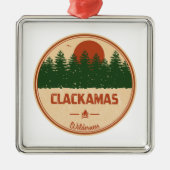 Clackamas Wilderness Oregon Ornament Aus Metall (Vorne)
