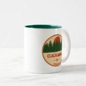 Clackamas Wilderness Oregon Zweifarbige Tasse (VorderseiteRechts)