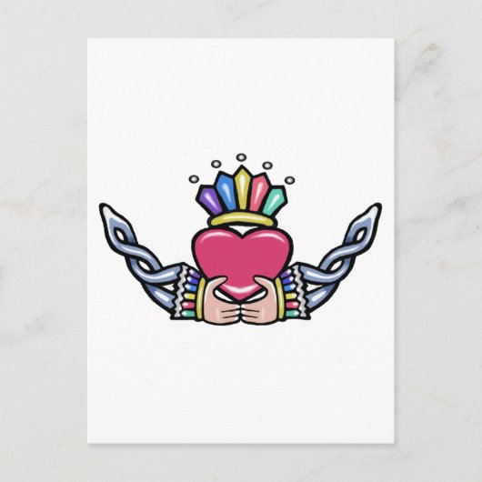 Claddagh #1B mit Trinity Postkarte (Vorderseite)