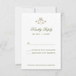 Claddagh-Antwort-Karte RSVP Karte