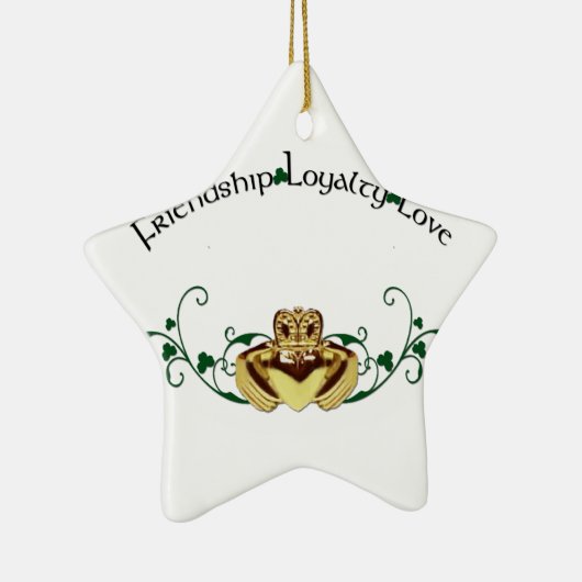 Claddagh/Claddaugh Keramik Ornament (Rechts)