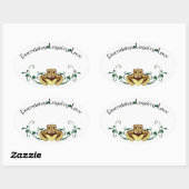 Claddagh / Claddaugh Ovaler Aufkleber (Blatt)