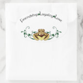 Claddagh / Claddaugh Ovaler Aufkleber (Tasche)