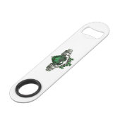 Claddagh Emerald Green Shamrock Bottle Opener Speed Flaschenöffner (Vorderseite Schrägansicht)