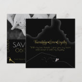 Claddagh-Gold zum Datum speichern Save The Date (Vorne/Hinten)