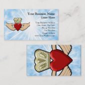 Claddagh Grafik mit rotem Herzen Visitenkarte (Vorne/Hinten)