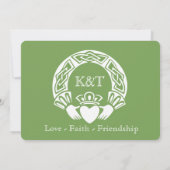 Claddagh-Initialen - Farbeinstellungen für Hinterg Einladung (Rückseite)