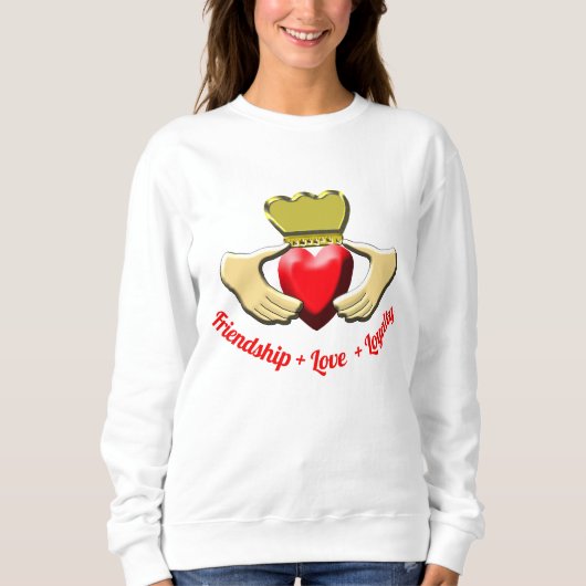 Claddagh Iren-Symbol Sweatshirt (Vorderseite)