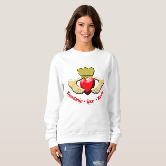 Claddagh Iren-Symbol Sweatshirt (Vorne ganz)