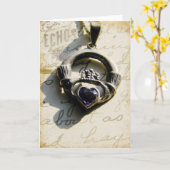 Claddagh Karte (Gelbe Blume)