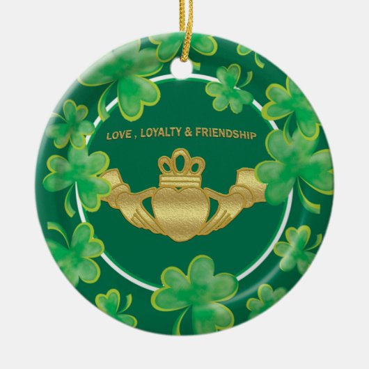 Claddagh Keramik Ornament (Vorne)