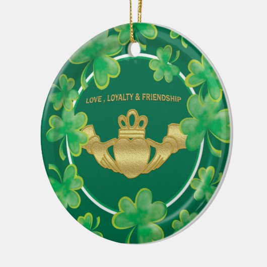 Claddagh Keramik Ornament (Links)