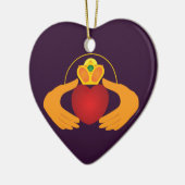 Claddagh Keramik Ornament (Links)