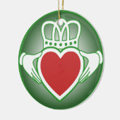 Claddagh Keramikornament (Links)