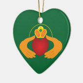 Claddagh Keramikornament (Links)