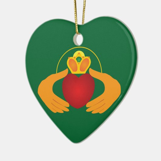 Claddagh Keramikornament (Links)