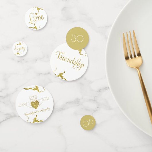 Claddagh Monogram Table Confetti Konfetti (Gruppe)