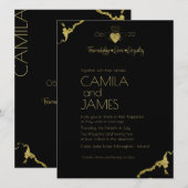 Claddagh-Monogramm-Einladungen Save The Date (Vorne/Hinten)