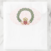 Claddagh Ovaler Aufkleber (Tasche)