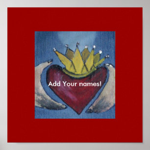 Claddagh Personalize mit/ names Leinwand Poster