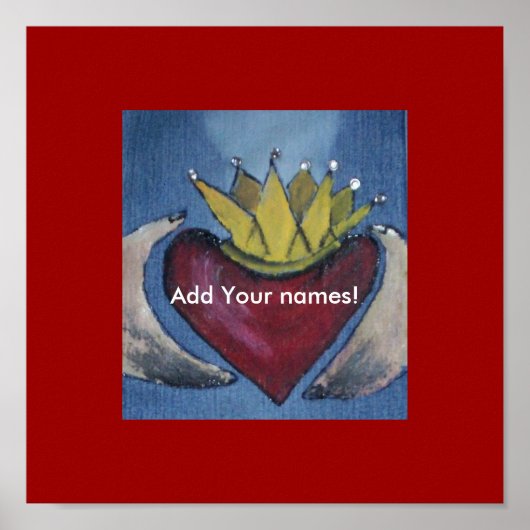 Claddagh Personalize mit/ names Leinwand Poster (Vorne)
