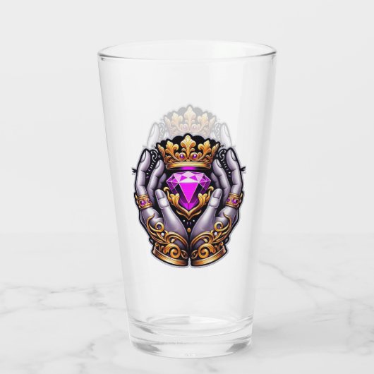Claddagh Pint Glass Glas (Rückseite)