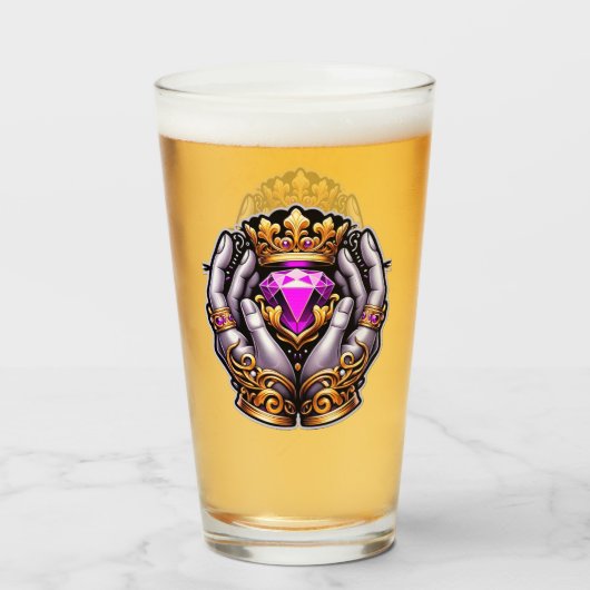 Claddagh Pint Glass Glas (Vorne (Gefüllt))