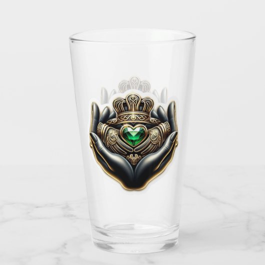 Claddagh Pint Glass Glas (Rückseite)