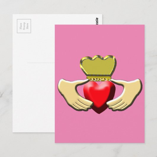 Claddagh Postkarte (Vorne/Hinten)