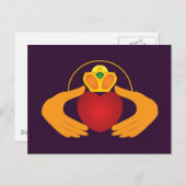Claddagh Postkarte (Vorne/Hinten)