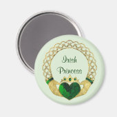 Claddagh Princess Magnet (Vorderseite/Rückseite)