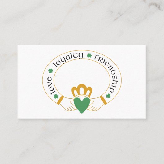 Claddagh-Ring Visitenkarte (Vorderseite)