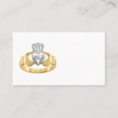 Claddagh Ring Wedding Platzkarte Initials & Datum (Vorderseite)