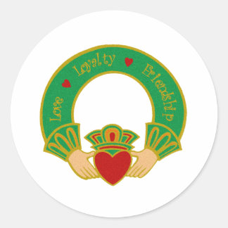 Claddagh Runder Aufkleber