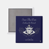 Claddagh (Silber) (Save the Date) Magnet (Vorderseite/Rückseite)