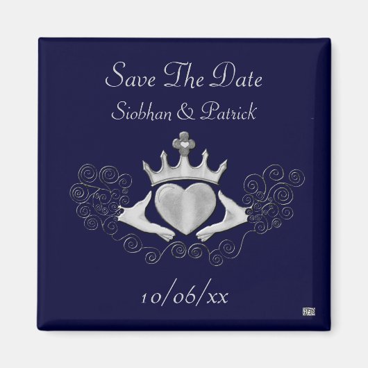Claddagh (Silber) (Save the Date) Magnet (Vorne)