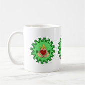 Claddagh und grüne Knotenmuster Kaffeetasse (Links)