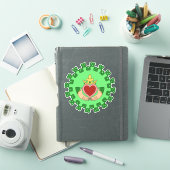 Claddagh und grüne Knüpfarbeit Aufkleber (iPad Hülle)