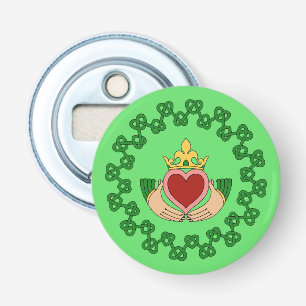 Claddagh und grüne Knüpfarbeit Flaschenöffner