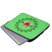 Claddagh und grüne Knüpfarbeit Laptopschutzhülle (Vorne Knopf)