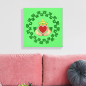 Claddagh und grüne Knüpfarbeit Leinwanddruck (Insitu (Wohnzimmer))