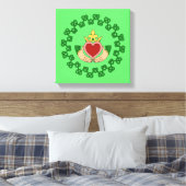Claddagh und grüne Knüpfarbeit Leinwanddruck (Insitu (Schlafzimmer))