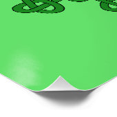 Claddagh und grüne Knüpfarbeit Poster (Ecke)