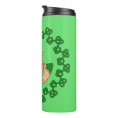 Claddagh und grüne Knüpfarbeit Thermosbecher (Nach rechts gedreht)