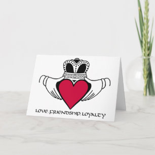 Claddagh Valentine's Day individuell anpassbare Ka Feiertagskarte