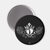 Claddagh (weiß) magnet (Vorderseite/Rückseite)