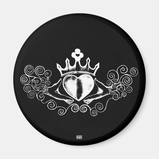Claddagh (weiß) magnet (Vorne)