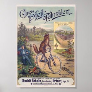 Claes Pfeil-Fahrräder Vintage Plakat 1905