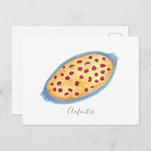 Clafoutis Postkarte (Vorne/Hinten)