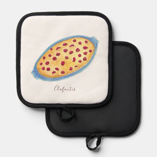 Clafoutis Topflappen (Vorderseite/Rückseite)